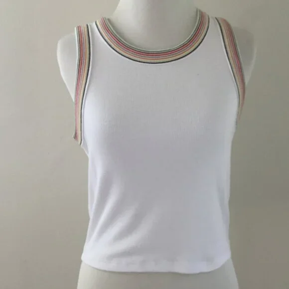 Madewell "The Pride Brightside" Crop Ribbed Tank Top s - Picture 4 of 11